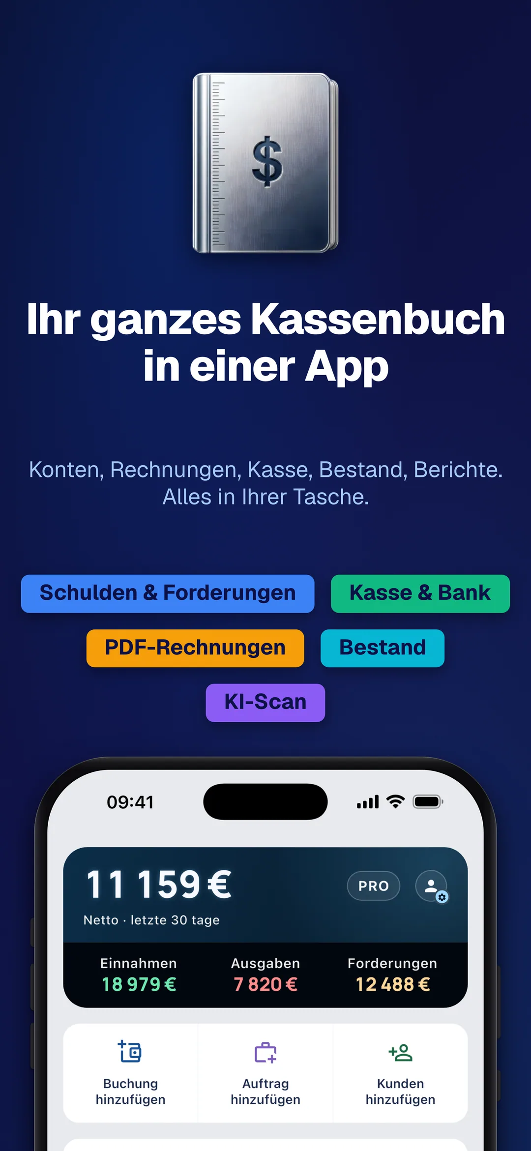 DueTab: Kassenbuch & Rechnung — Ihr ganzes Kassenbuch in einer App