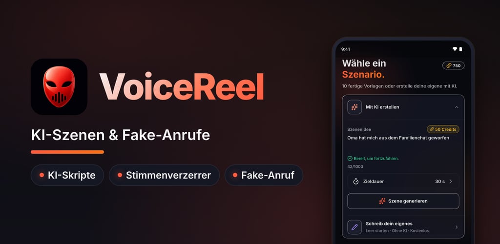 VoiceReel: Mobile App · iOS und Android