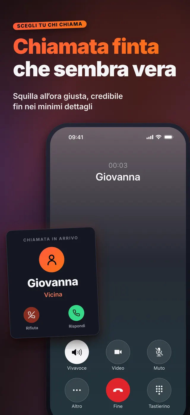 VoiceReel: Cambia Voce — Chiamata finta che sembra vera
